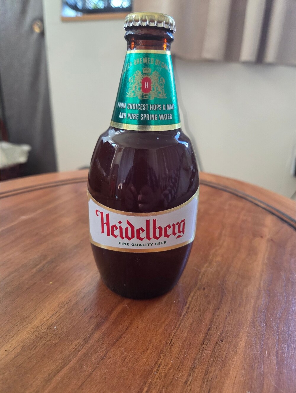 Vintage Heidelberg Beer Bottle With Lid